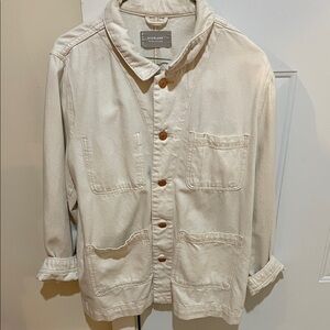 Everlane Denim Chore Coat in cream - L